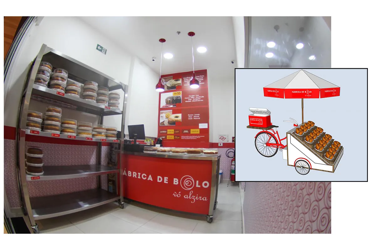 Loja Fábrica de Bolo Vó Alzira projetada pela Nista
