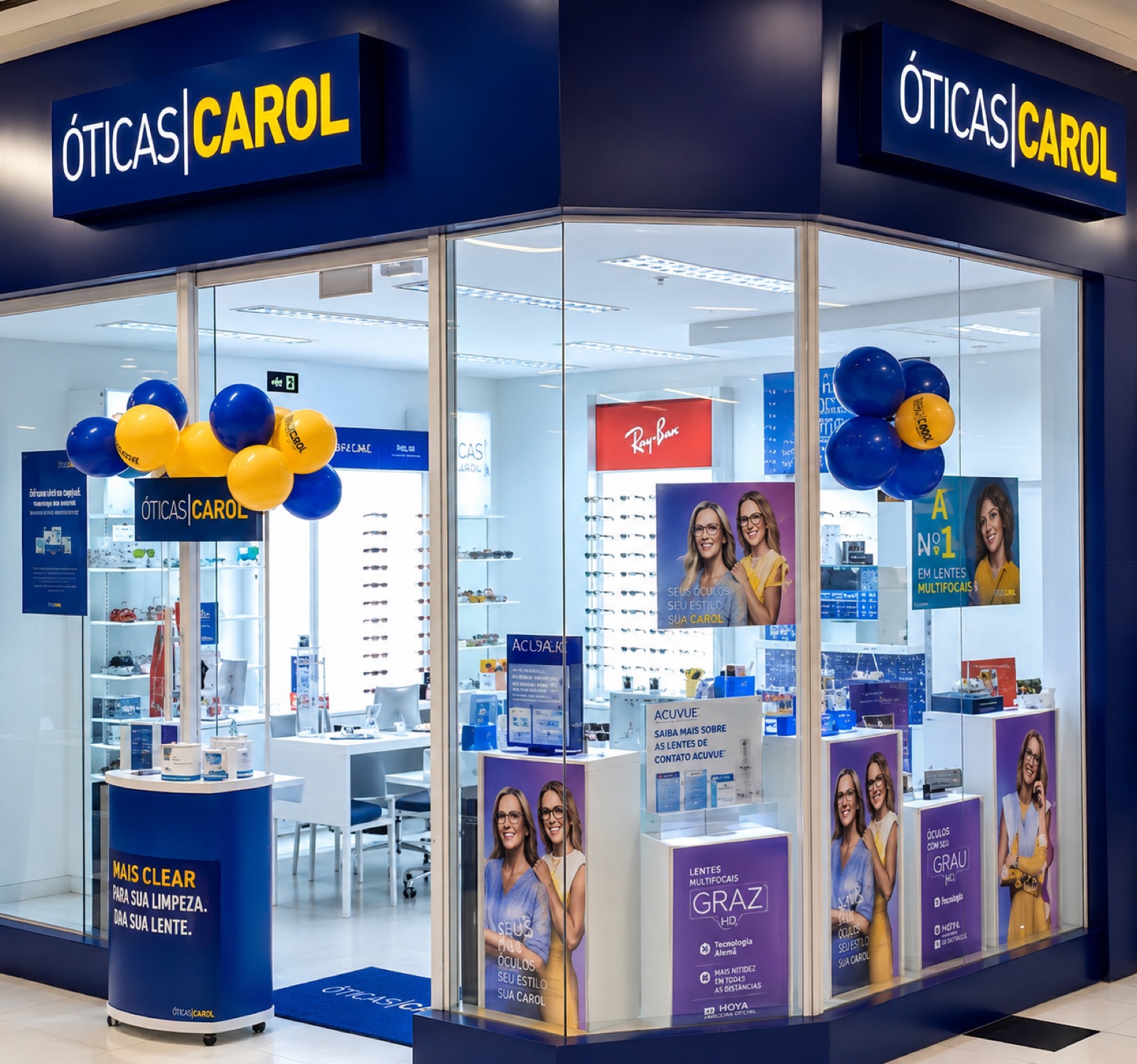 Loja Óticas Carol entregue pela Nista