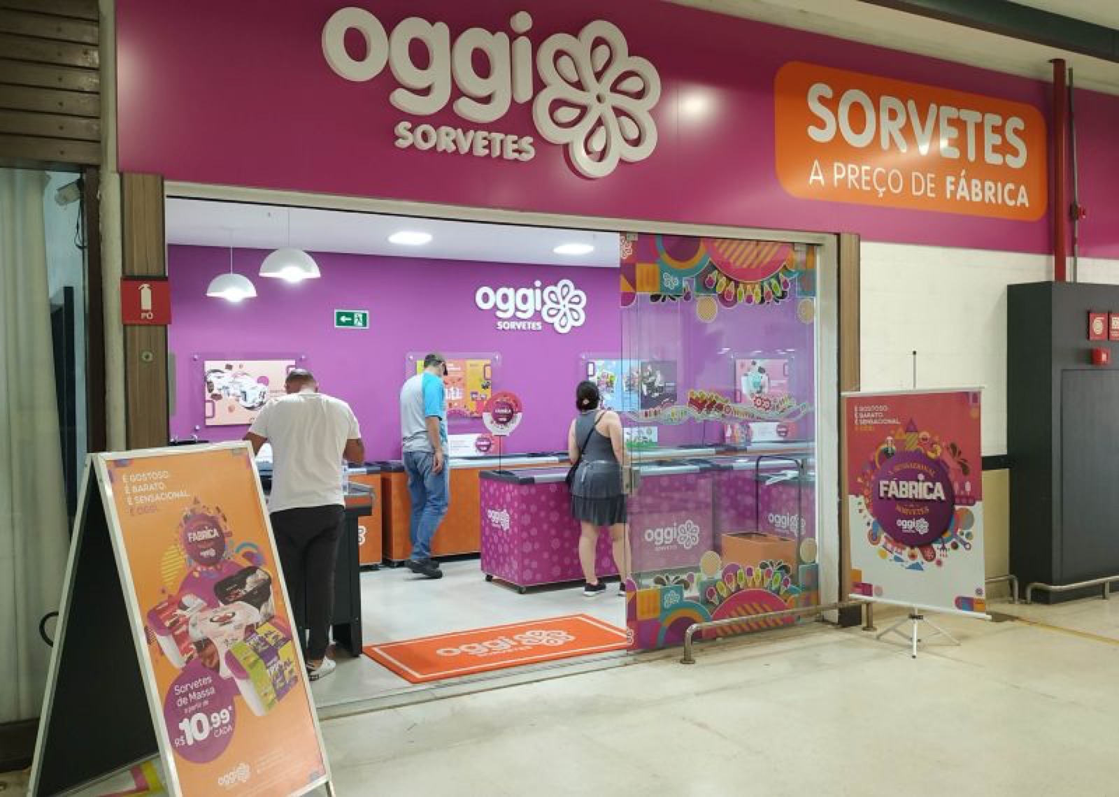 Loja Oggi Sorvetes entregue pela Nista